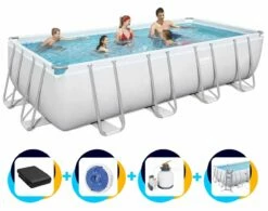 Voorkant 45 Bestway Zwembad 549 X 274 X 122 Cm | Rechthoekig Power Steel