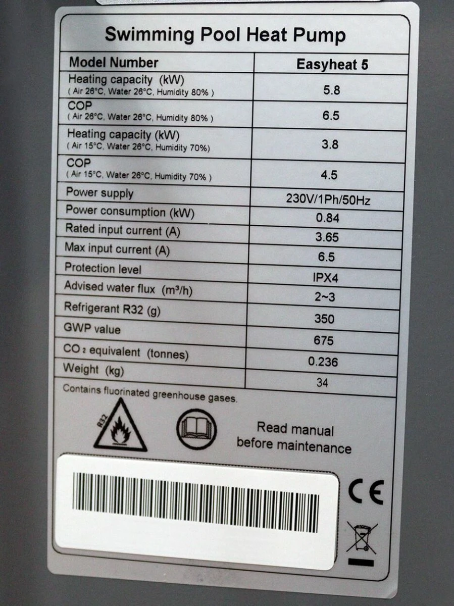 Zwembad Warmtepomp Comfortpool EasyHeat 5 2 Zwembad Warmtepomp Comfortpool EasyHeat 5 - Afbeelding 2