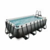 EXIT TOYS EXIT Black Leather Zwembad 400x200x100cm Met Zandfilterpomp - Zwart