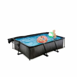 EXIT TOYS EXIT Black Wood Zwembad 220x150x65cm Met Filterpomp En Schaduwdoek - Zwart -NL Zwembad Verkoop exit black wood zwembad 220x150x65cm met filterpomp en schaduwdoek zwart 7