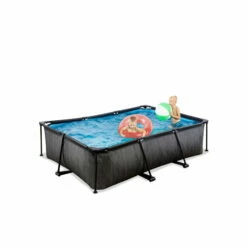 EXIT TOYS EXIT Black Wood Zwembad 220x150x65cm Met Filterpomp - Zwart -NL Zwembad Verkoop exit black wood zwembad 220x150x65cm met filterpomp zwart 4
