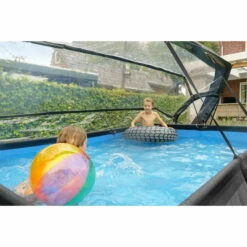 EXIT TOYS EXIT Black Wood Zwembad 300x200x65cm Met Filterpomp En Overkapping - Zwart -NL Zwembad Verkoop exit black wood zwembad 300x200x65cm met filterpomp en overkapping zwart 12