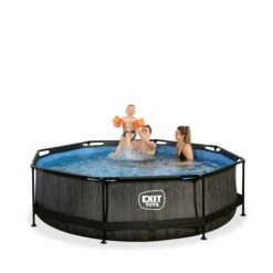 EXIT TOYS EXIT Black Wood Zwembad ø300x76cm Met Filterpomp - Zwart 11 EXIT TOYS EXIT Black Wood Zwembad ø300x76cm Met Filterpomp - Zwart -NL Zwembad Verkoop exit black wood zwembad o300x76cm met filterpomp zwart 2