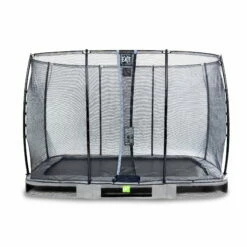 EXIT TOYS EXIT Elegant Inground Trampoline 214x366cm Met Economy Veiligheidsnet - Grijs