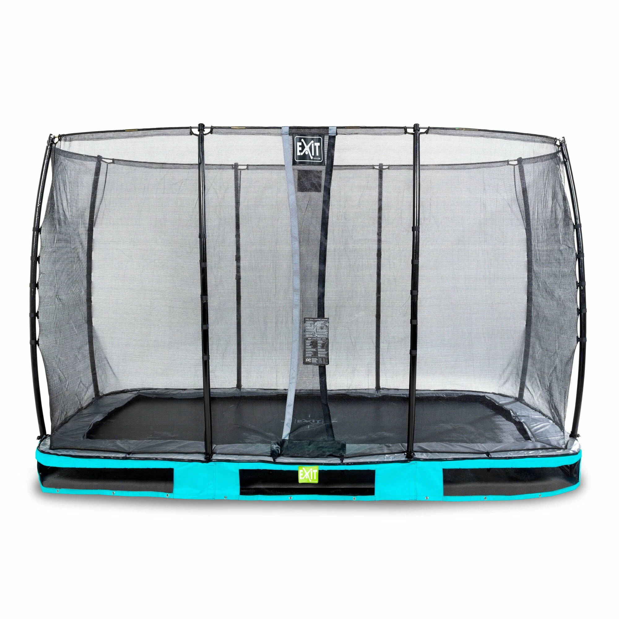 EXIT TOYS EXIT Elegant Inground Trampoline 244x427cm Met Economy Veiligheidsnet - Blauw 1 EXIT TOYS EXIT Elegant Inground Trampoline 244x427cm Met Economy Veiligheidsnet - Blauw