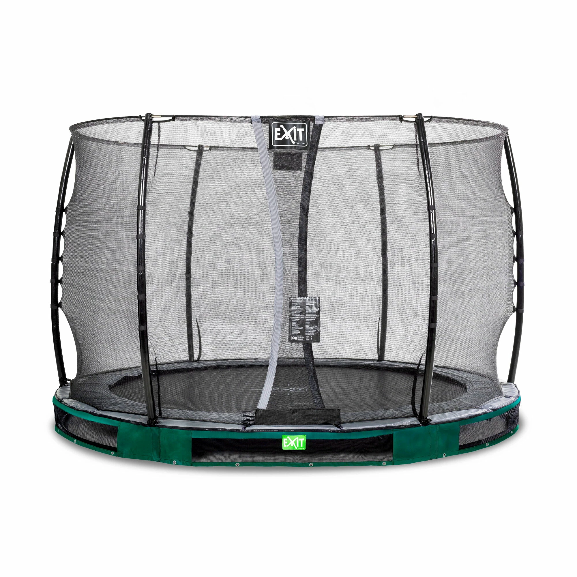 EXIT TOYS EXIT Elegant Inground Trampoline ø305cm Met Economy Veiligheidsnet - Groen 1 EXIT TOYS EXIT Elegant Inground Trampoline ø305cm Met Economy Veiligheidsnet - Groen