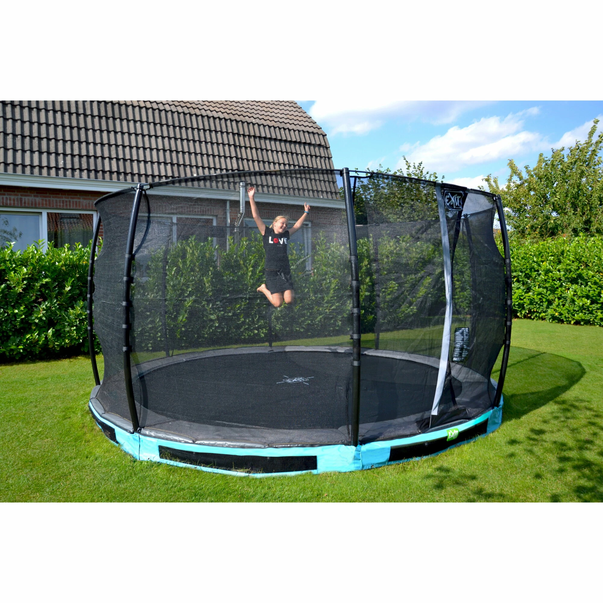 EXIT TOYS EXIT Elegant Inground Trampoline ø366cm Met Economy Veiligheidsnet - Blauw 11 EXIT TOYS EXIT Elegant Inground Trampoline ø366cm Met Economy Veiligheidsnet - Blauw - Afbeelding 11