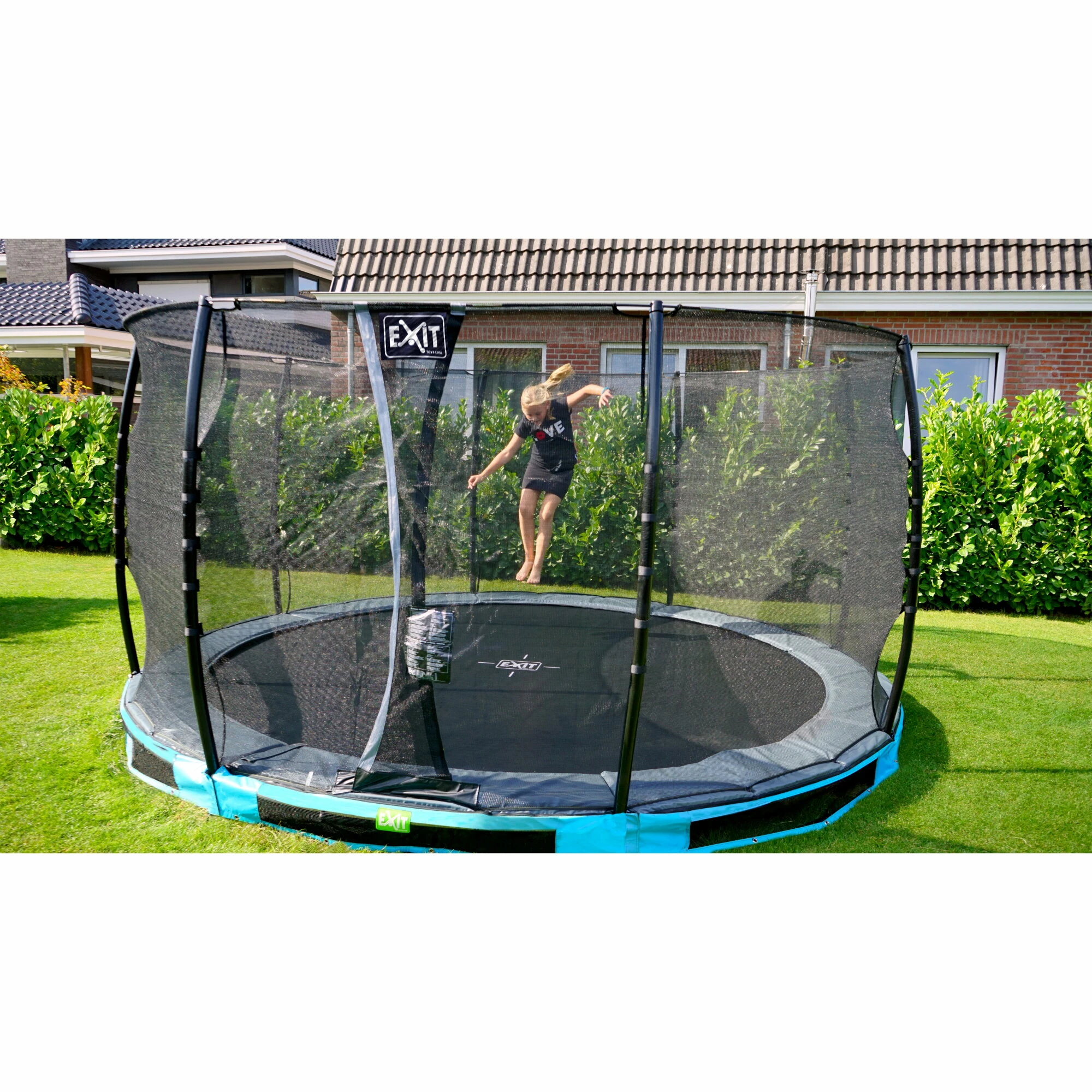EXIT TOYS EXIT Elegant Inground Trampoline ø366cm Met Economy Veiligheidsnet - Blauw 12 EXIT TOYS EXIT Elegant Inground Trampoline ø366cm Met Economy Veiligheidsnet - Blauw - Afbeelding 12