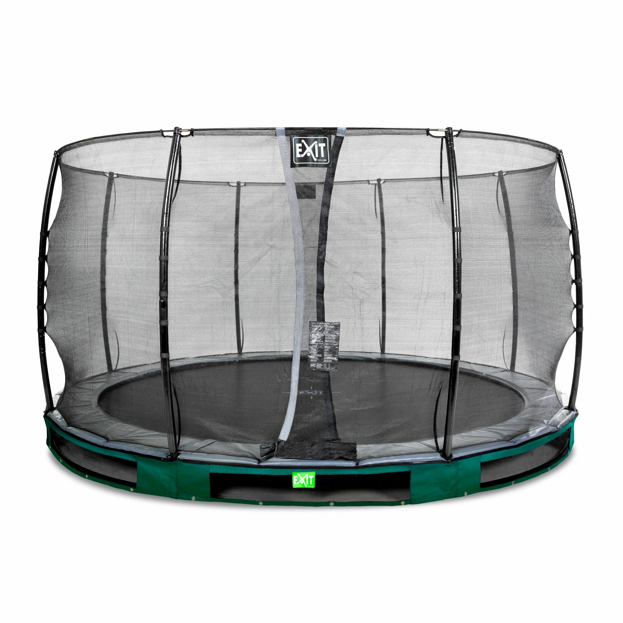 EXIT TOYS EXIT Elegant Inground Trampoline ø366cm Met Economy Veiligheidsnet - Groen 1 EXIT TOYS EXIT Elegant Inground Trampoline ø366cm Met Economy Veiligheidsnet - Groen