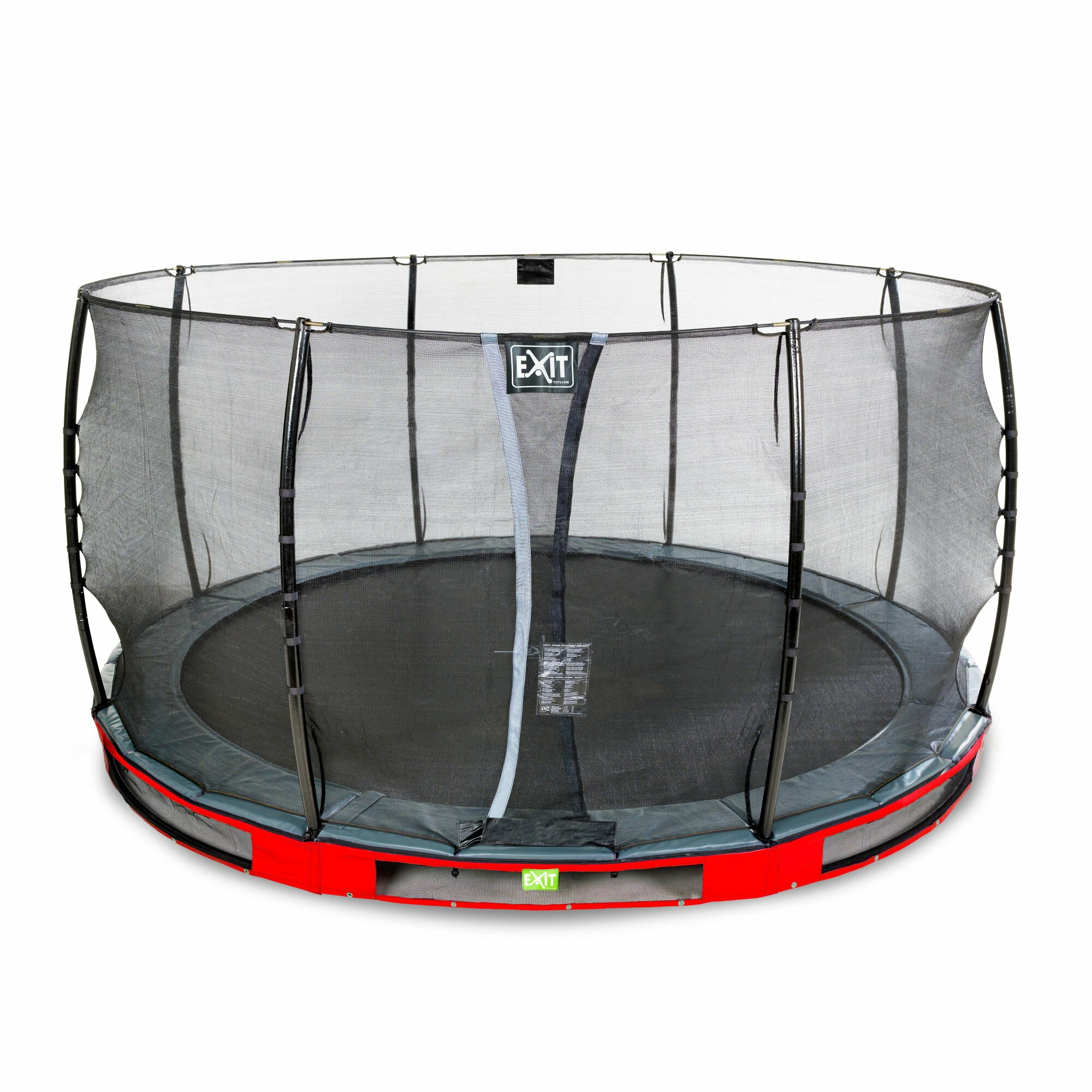 EXIT TOYS EXIT Elegant Inground Trampoline ø366cm Met Economy Veiligheidsnet - Rood 2 EXIT TOYS EXIT Elegant Inground Trampoline ø366cm Met Economy Veiligheidsnet - Rood - Afbeelding 2