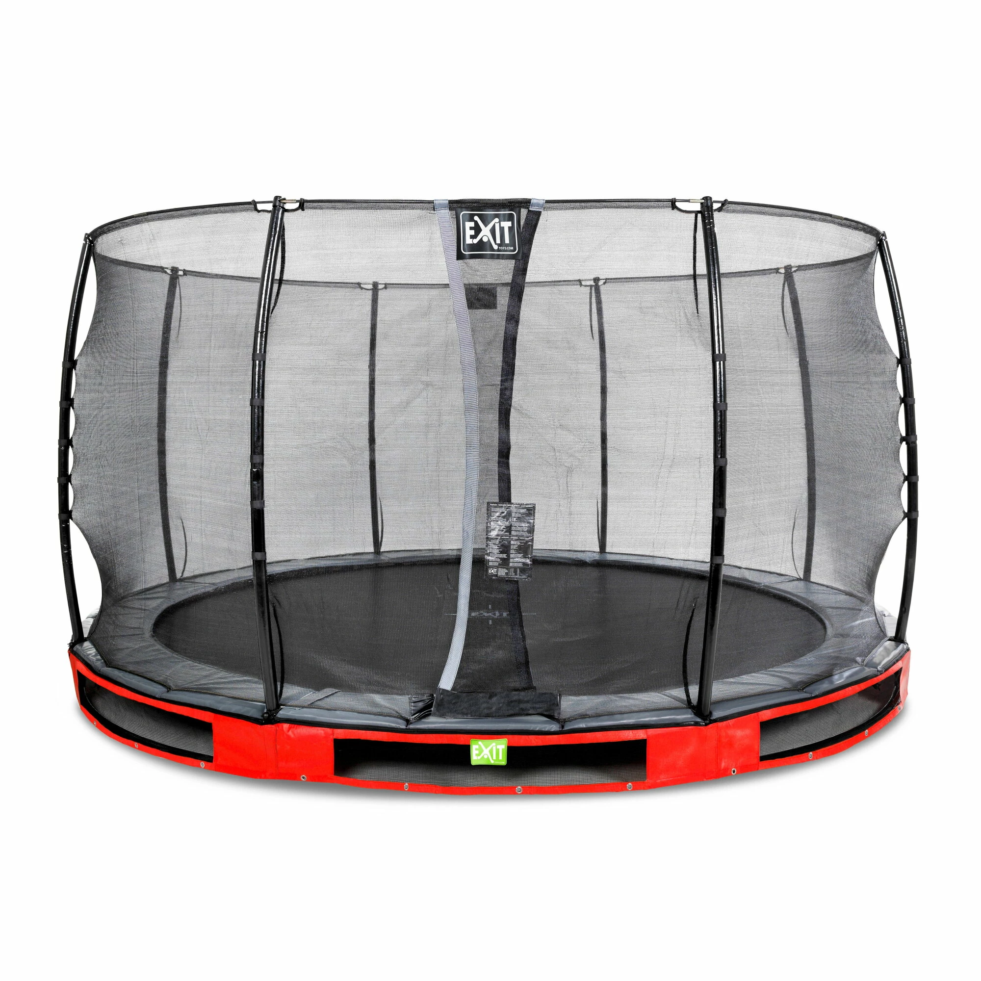 EXIT TOYS EXIT Elegant Inground Trampoline ø366cm Met Economy Veiligheidsnet - Rood 1 EXIT TOYS EXIT Elegant Inground Trampoline ø366cm Met Economy Veiligheidsnet - Rood