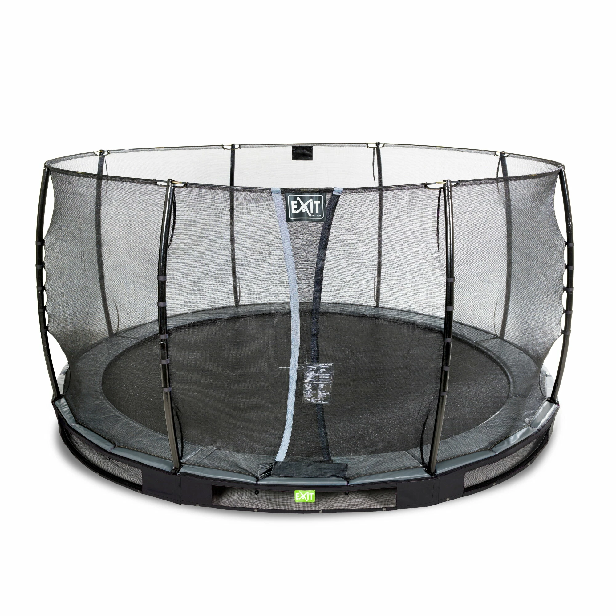EXIT TOYS EXIT Elegant Inground Trampoline ø366cm Met Economy Veiligheidsnet - Zwart 2 EXIT TOYS EXIT Elegant Inground Trampoline ø366cm Met Economy Veiligheidsnet - Zwart - Afbeelding 2