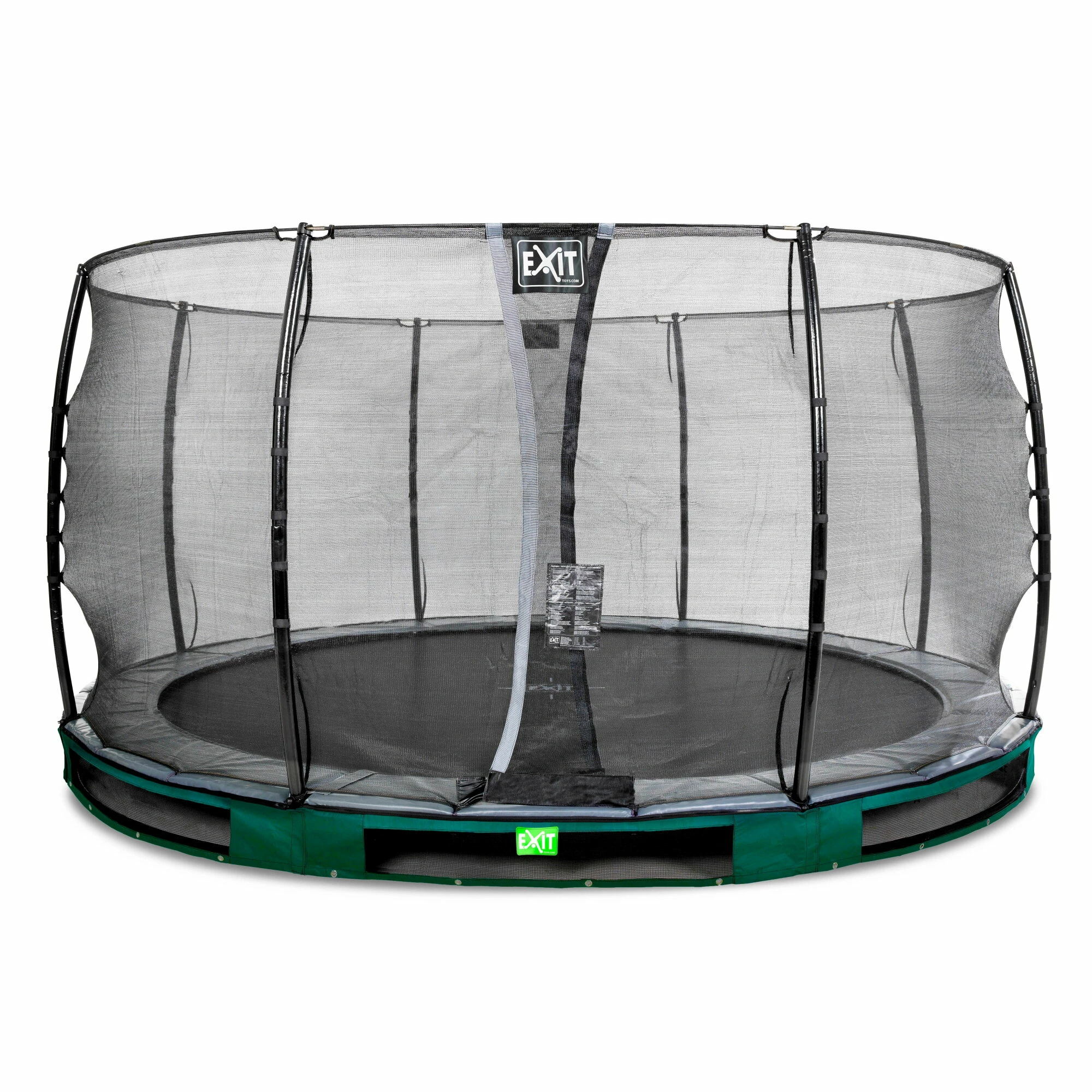 EXIT TOYS EXIT Elegant Inground Trampoline ø427cm Met Economy Veiligheidsnet - Groen 1 EXIT TOYS EXIT Elegant Inground Trampoline ø427cm Met Economy Veiligheidsnet - Groen