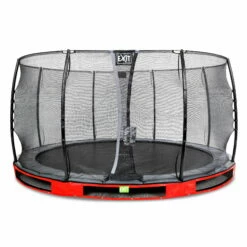EXIT TOYS EXIT Elegant Inground Trampoline ø427cm Met Economy Veiligheidsnet - Rood