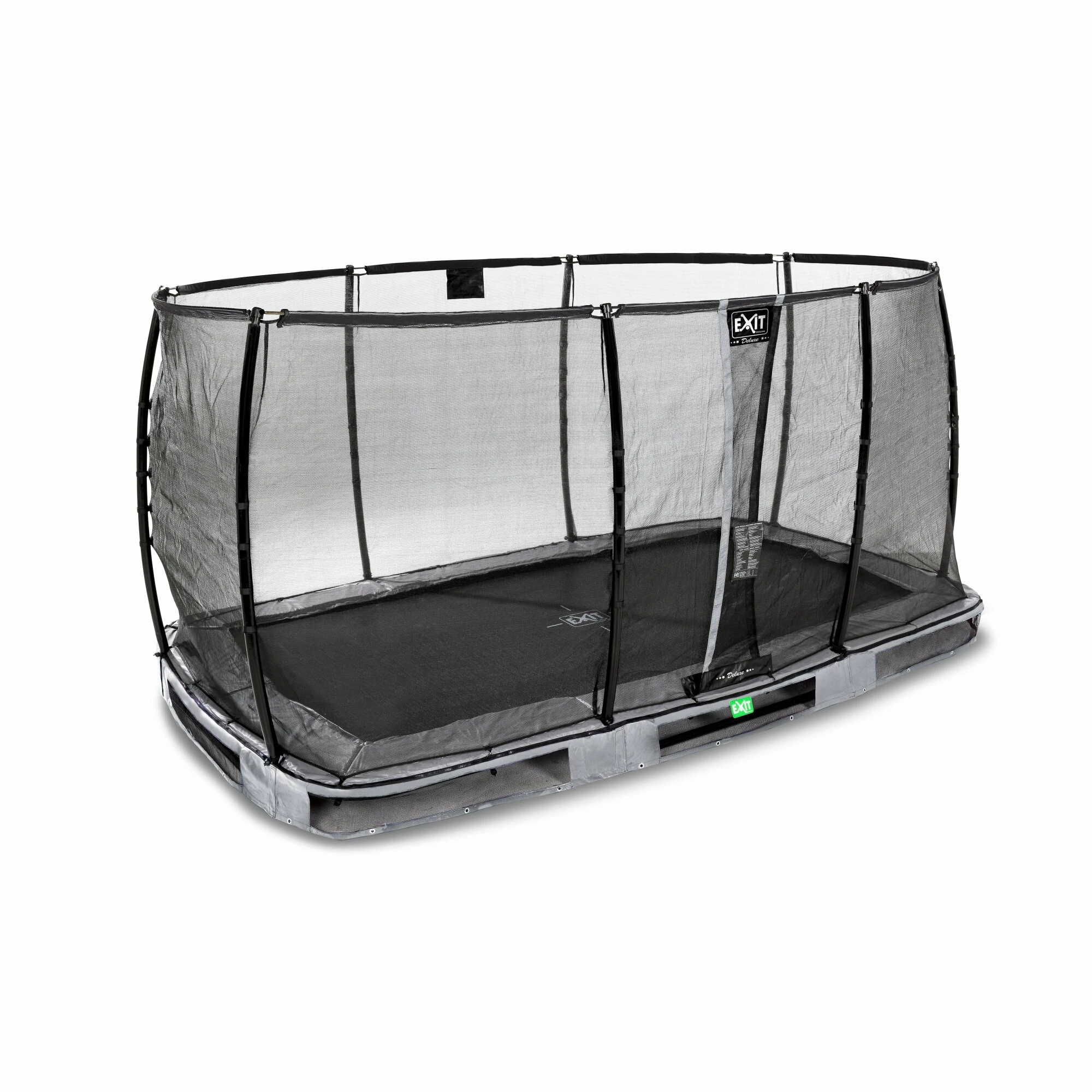 EXIT TOYS EXIT Elegant Premium Inground Trampoline 214x366cm Met Deluxe Veiligheidsnet - Grijs 2 EXIT TOYS EXIT Elegant Premium Inground Trampoline 214x366cm Met Deluxe Veiligheidsnet - Grijs - Afbeelding 2