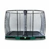 EXIT TOYS EXIT Elegant Premium Inground Trampoline 214x366cm Met Deluxe Veiligheidsnet - Groen