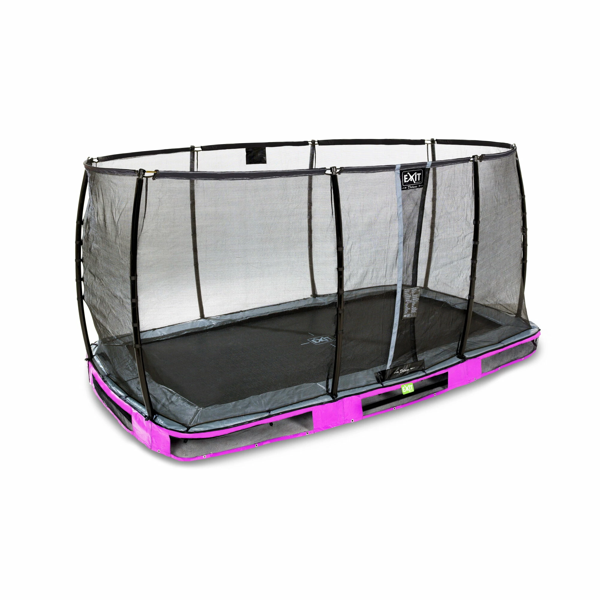EXIT TOYS EXIT Elegant Premium Inground Trampoline 214x366cm Met Deluxe Veiligheidsnet - Paars 2 EXIT TOYS EXIT Elegant Premium Inground Trampoline 214x366cm Met Deluxe Veiligheidsnet - Paars - Afbeelding 2