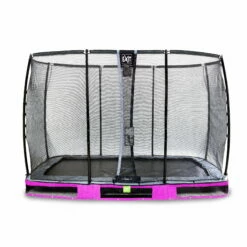 EXIT TOYS EXIT Elegant Premium Inground Trampoline 214x366cm Met Deluxe Veiligheidsnet - Paars