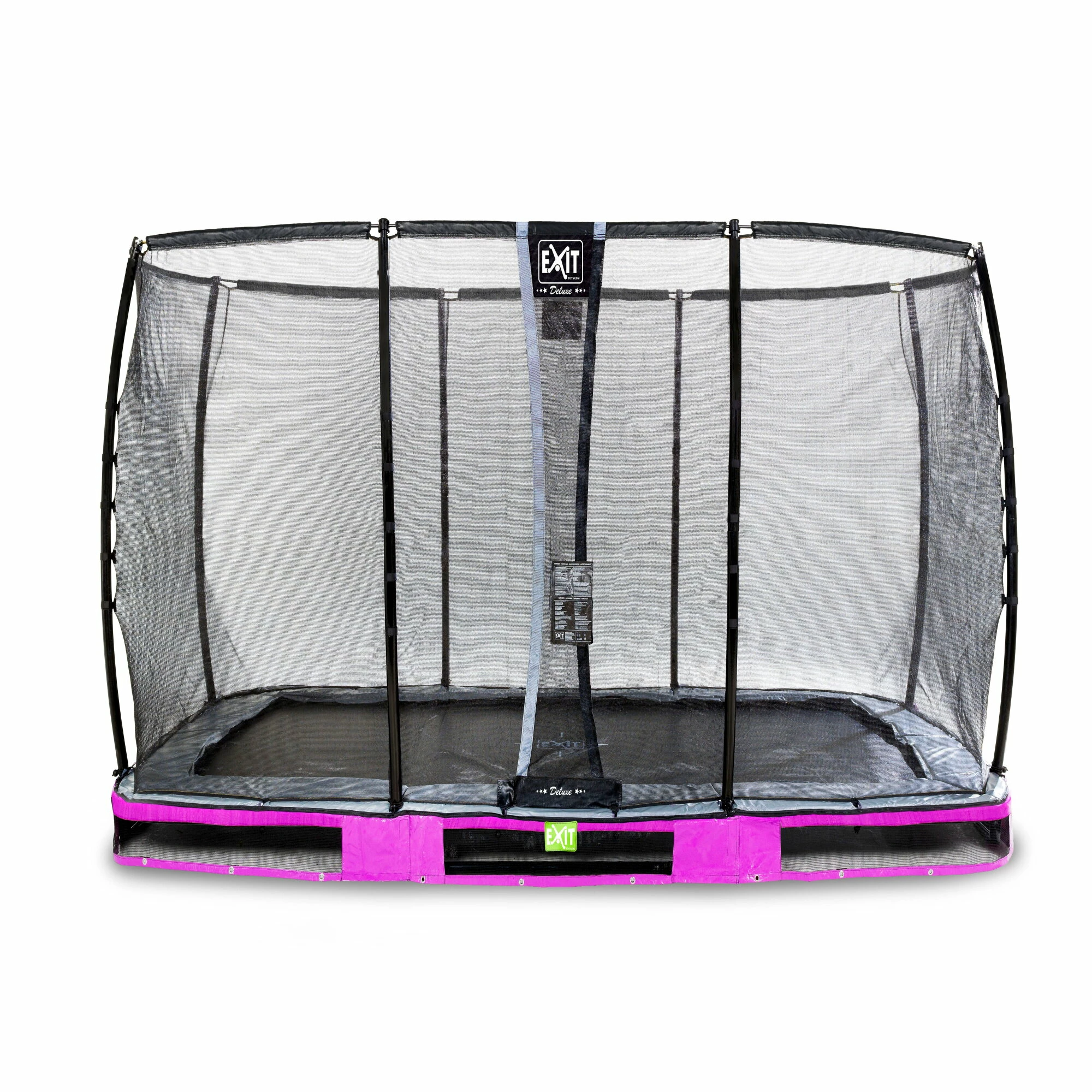 EXIT TOYS EXIT Elegant Premium Inground Trampoline 214x366cm Met Deluxe Veiligheidsnet - Paars 1 EXIT TOYS EXIT Elegant Premium Inground Trampoline 214x366cm Met Deluxe Veiligheidsnet - Paars