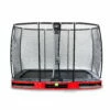EXIT TOYS EXIT Elegant Premium Inground Trampoline 214x366cm Met Deluxe Veiligheidsnet - Rood