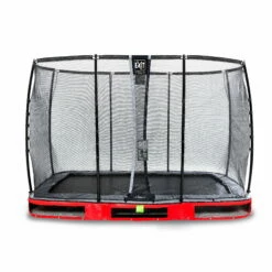 EXIT TOYS EXIT Elegant Premium Inground Trampoline 214x366cm Met Deluxe Veiligheidsnet - Rood