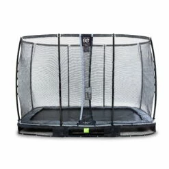 EXIT TOYS EXIT Elegant Premium Inground Trampoline 214x366cm Met Deluxe Veiligheidsnet - Zwart