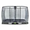 EXIT TOYS EXIT Elegant Premium Inground Trampoline 244x427cm Met Deluxe Veiligheidsnet - Grijs