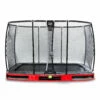 EXIT TOYS EXIT Elegant Premium Inground Trampoline 244x427cm Met Deluxe Veiligheidsnet - Rood