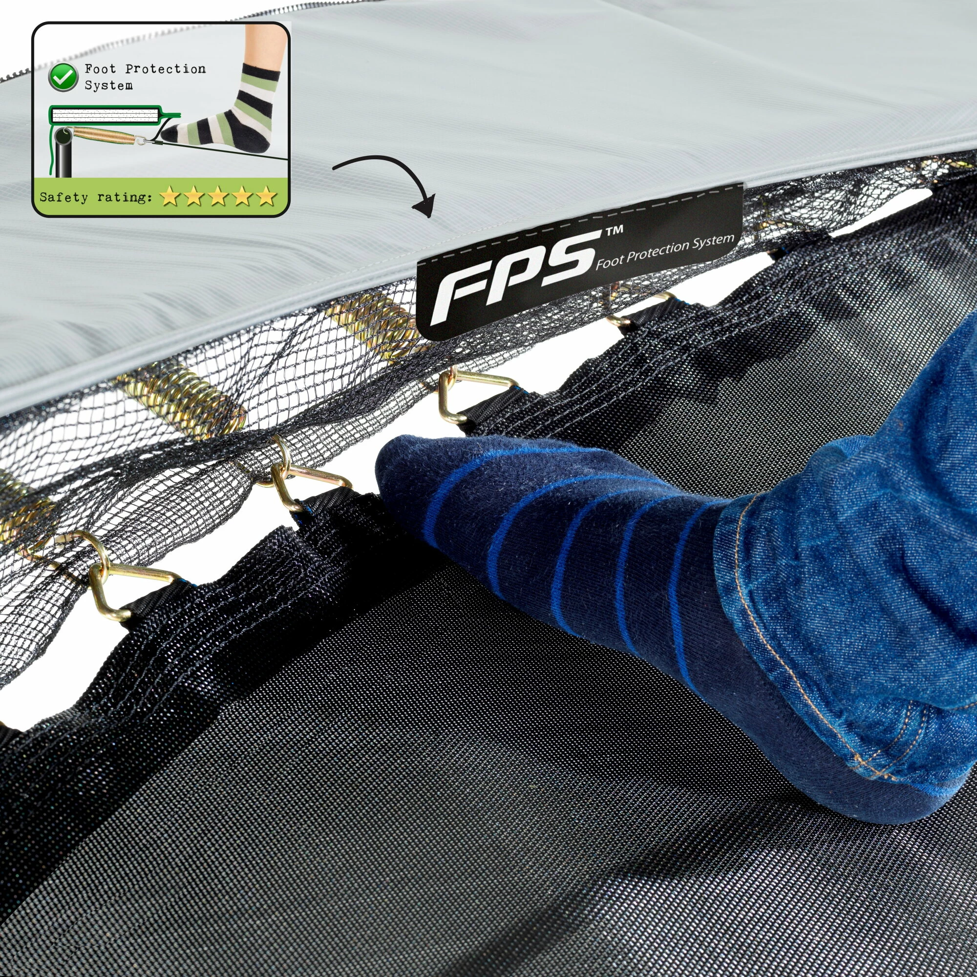 EXIT TOYS EXIT Elegant Premium Inground Trampoline ø305cm Met Deluxe Veiligheidsnet - Grijs 8 EXIT TOYS EXIT Elegant Premium Inground Trampoline ø305cm Met Deluxe Veiligheidsnet - Grijs - Afbeelding 8