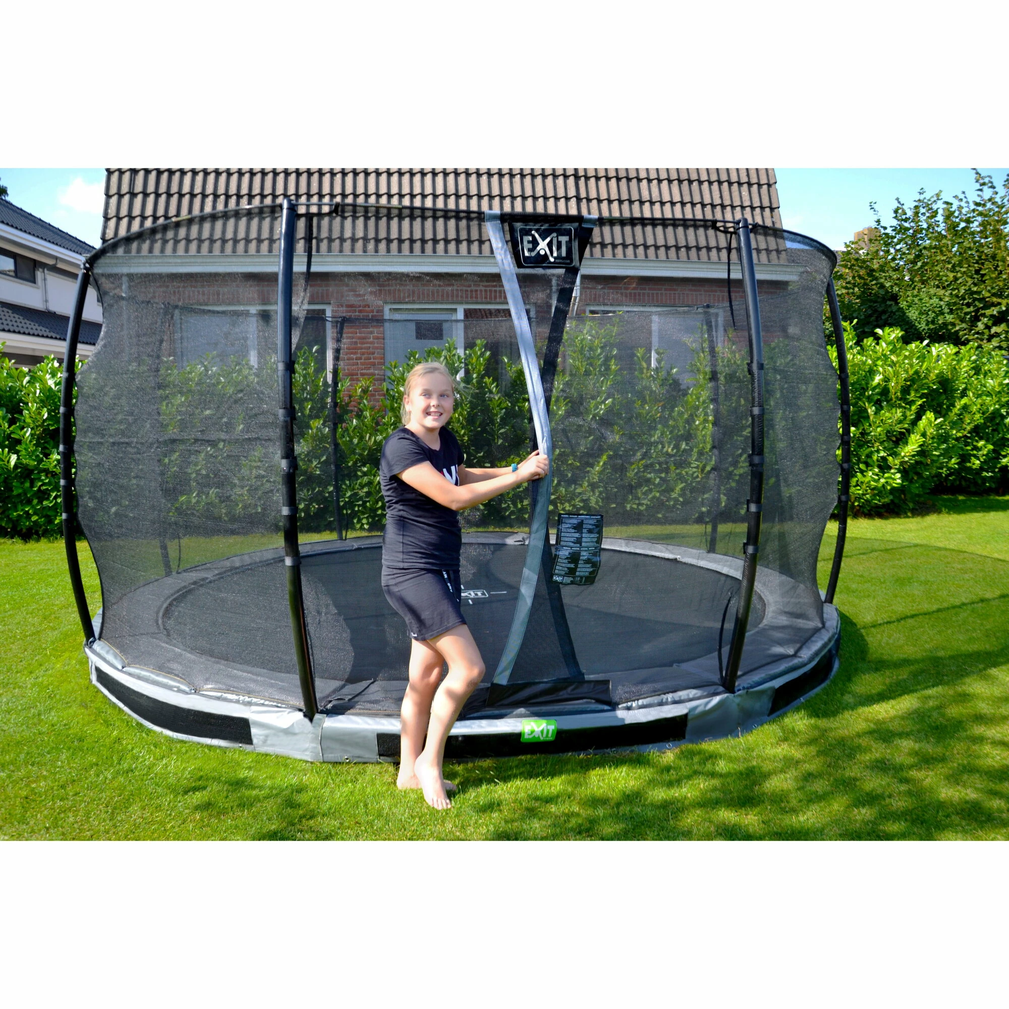 EXIT TOYS EXIT Elegant Premium Inground Trampoline ø366cm Met Deluxe Veiligheidsnet - Grijs 13 EXIT TOYS EXIT Elegant Premium Inground Trampoline ø366cm Met Deluxe Veiligheidsnet - Grijs - Afbeelding 13