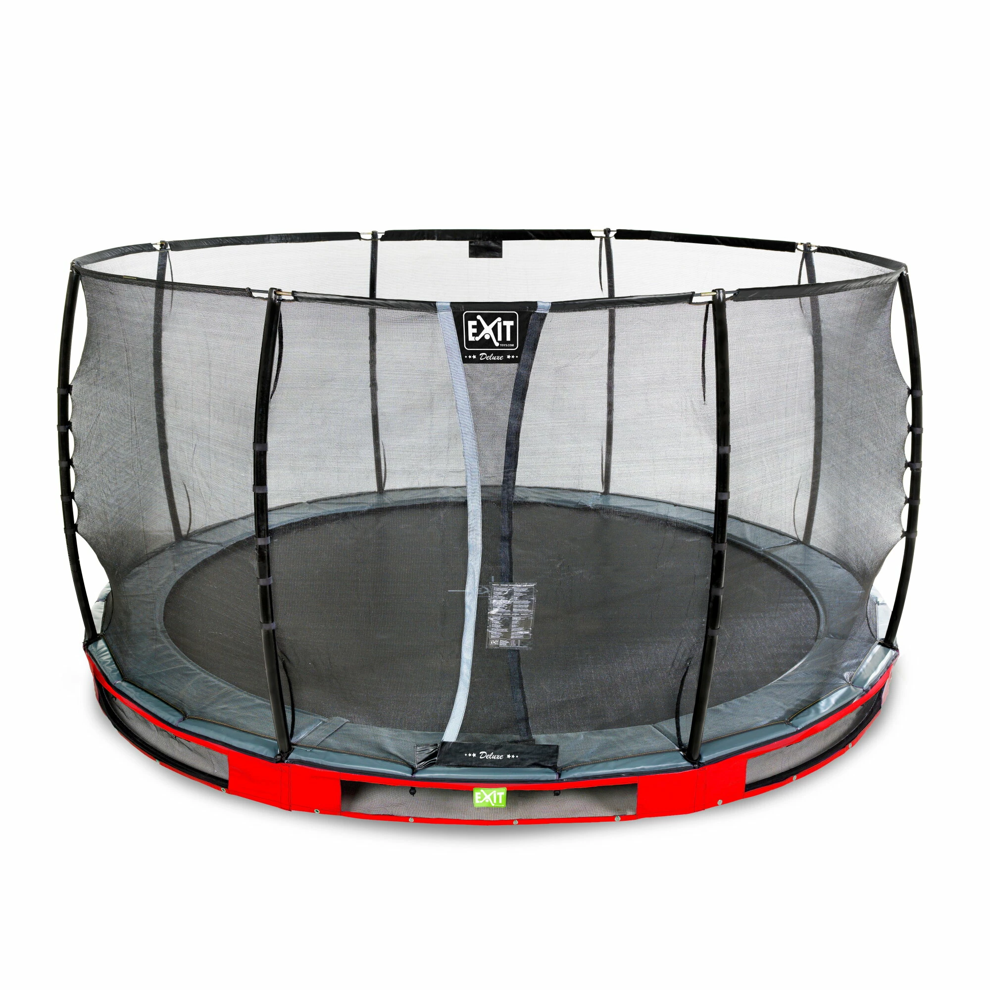 EXIT TOYS EXIT Elegant Premium Inground Trampoline ø427cm Met Deluxe Veiligheidsnet - Rood 2 EXIT TOYS EXIT Elegant Premium Inground Trampoline ø427cm Met Deluxe Veiligheidsnet - Rood - Afbeelding 2