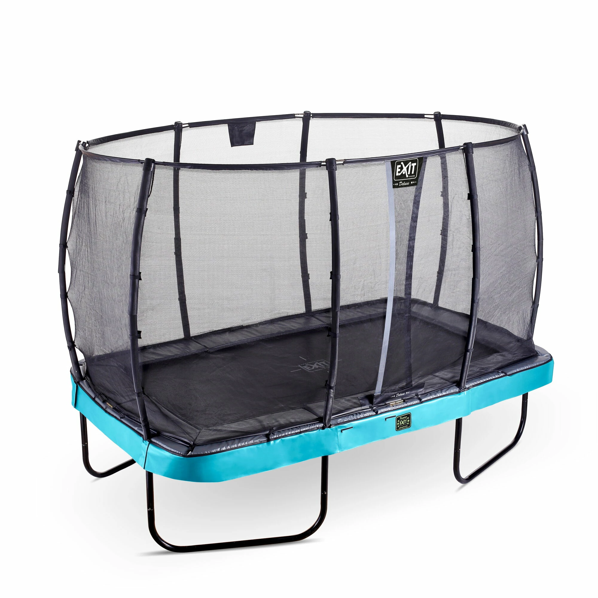 EXIT TOYS EXIT Elegant Premium Trampoline 214x366cm Met Deluxe Veiligheidsnet - Blauw 2 EXIT TOYS EXIT Elegant Premium Trampoline 214x366cm Met Deluxe Veiligheidsnet - Blauw - Afbeelding 2