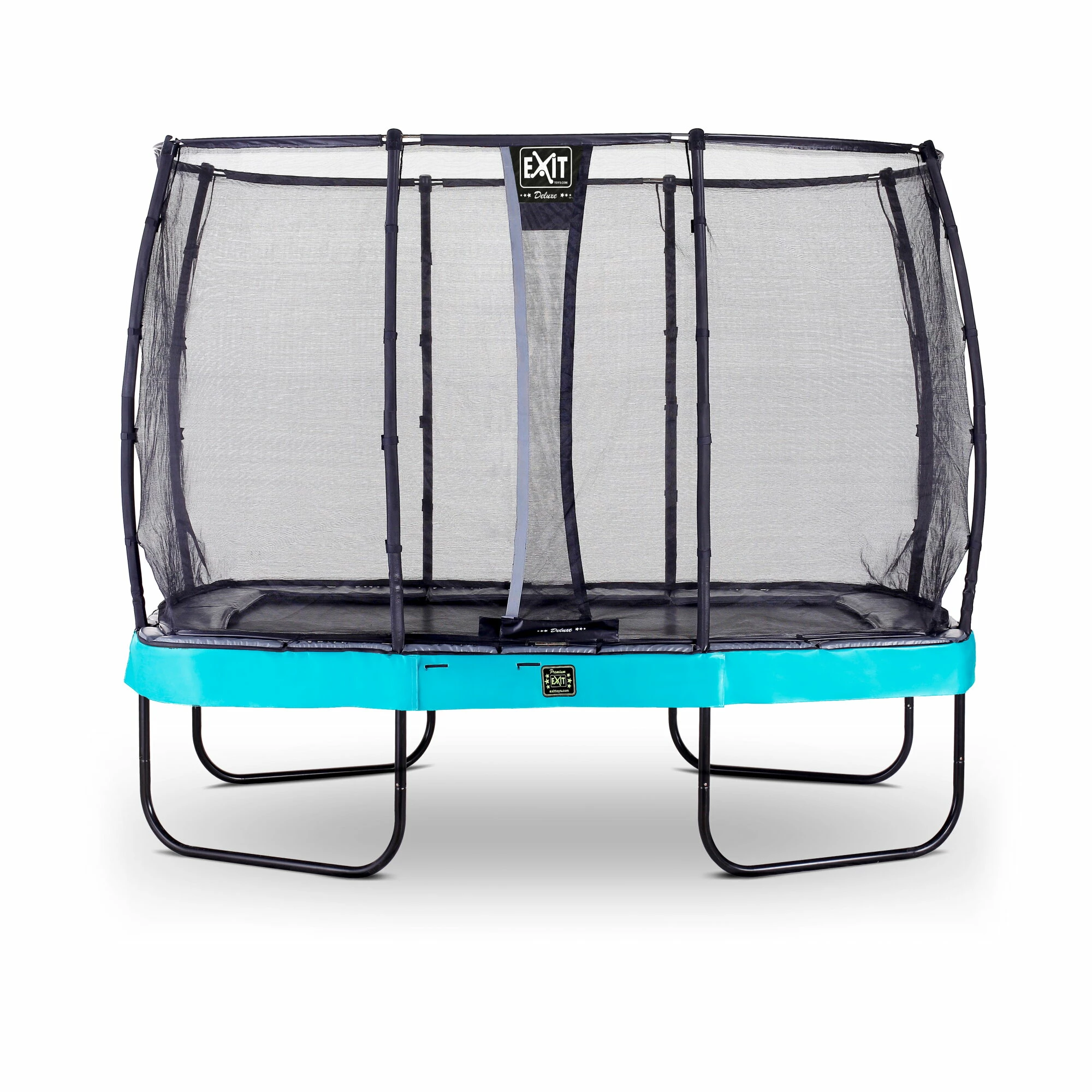 EXIT TOYS EXIT Elegant Premium Trampoline 214x366cm Met Deluxe Veiligheidsnet - Blauw 1 EXIT TOYS EXIT Elegant Premium Trampoline 214x366cm Met Deluxe Veiligheidsnet - Blauw