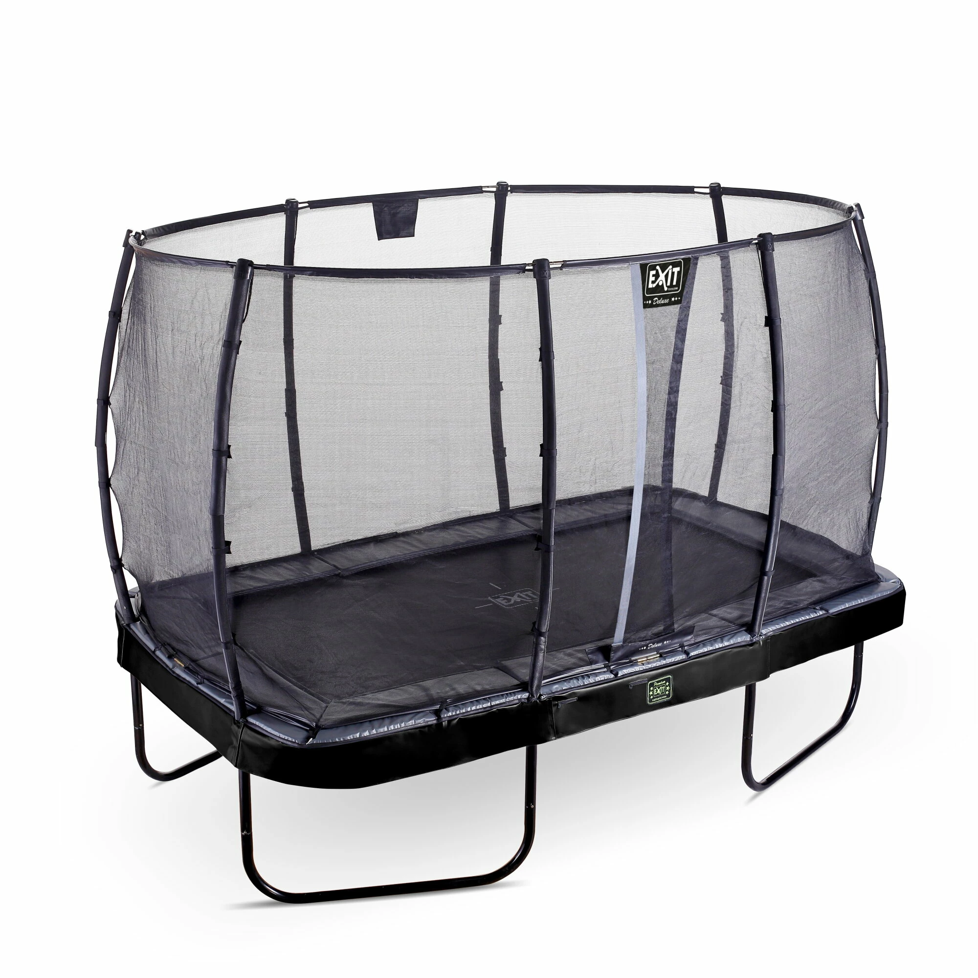 EXIT TOYS EXIT Elegant Premium Trampoline 214x366cm Met Deluxe Veiligheidsnet - Zwart 2 EXIT TOYS EXIT Elegant Premium Trampoline 214x366cm Met Deluxe Veiligheidsnet - Zwart - Afbeelding 2