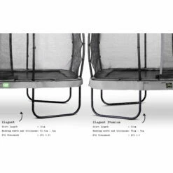 EXIT TOYS EXIT Elegant Premium Trampoline 244x427cm Met Deluxe Veiligheidsnet - Grijs -NL Zwembad Verkoop exit elegant premium trampoline 244x427cm met deluxe veiligheidsnet grijs 3