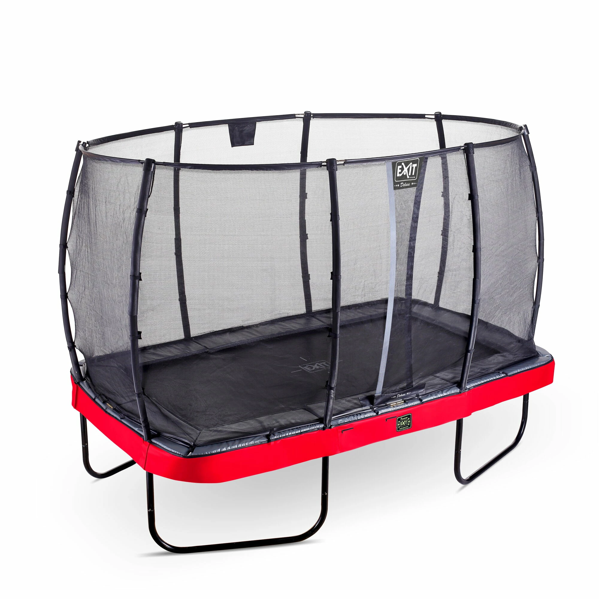 EXIT TOYS EXIT Elegant Premium Trampoline 244x427cm Met Deluxe Veiligheidsnet - Rood 2 EXIT TOYS EXIT Elegant Premium Trampoline 244x427cm Met Deluxe Veiligheidsnet - Rood - Afbeelding 2