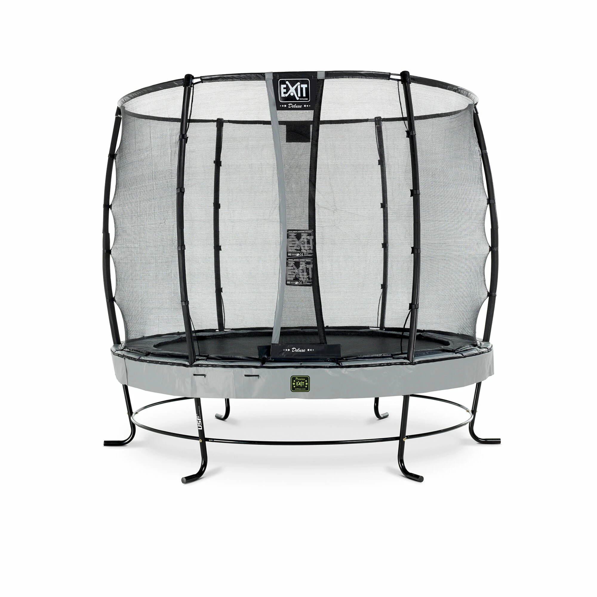 EXIT TOYS EXIT Elegant Premium Trampoline ø253cm Met Deluxe Veiligheidsnet - Grijs 1 EXIT TOYS EXIT Elegant Premium Trampoline ø253cm Met Deluxe Veiligheidsnet - Grijs