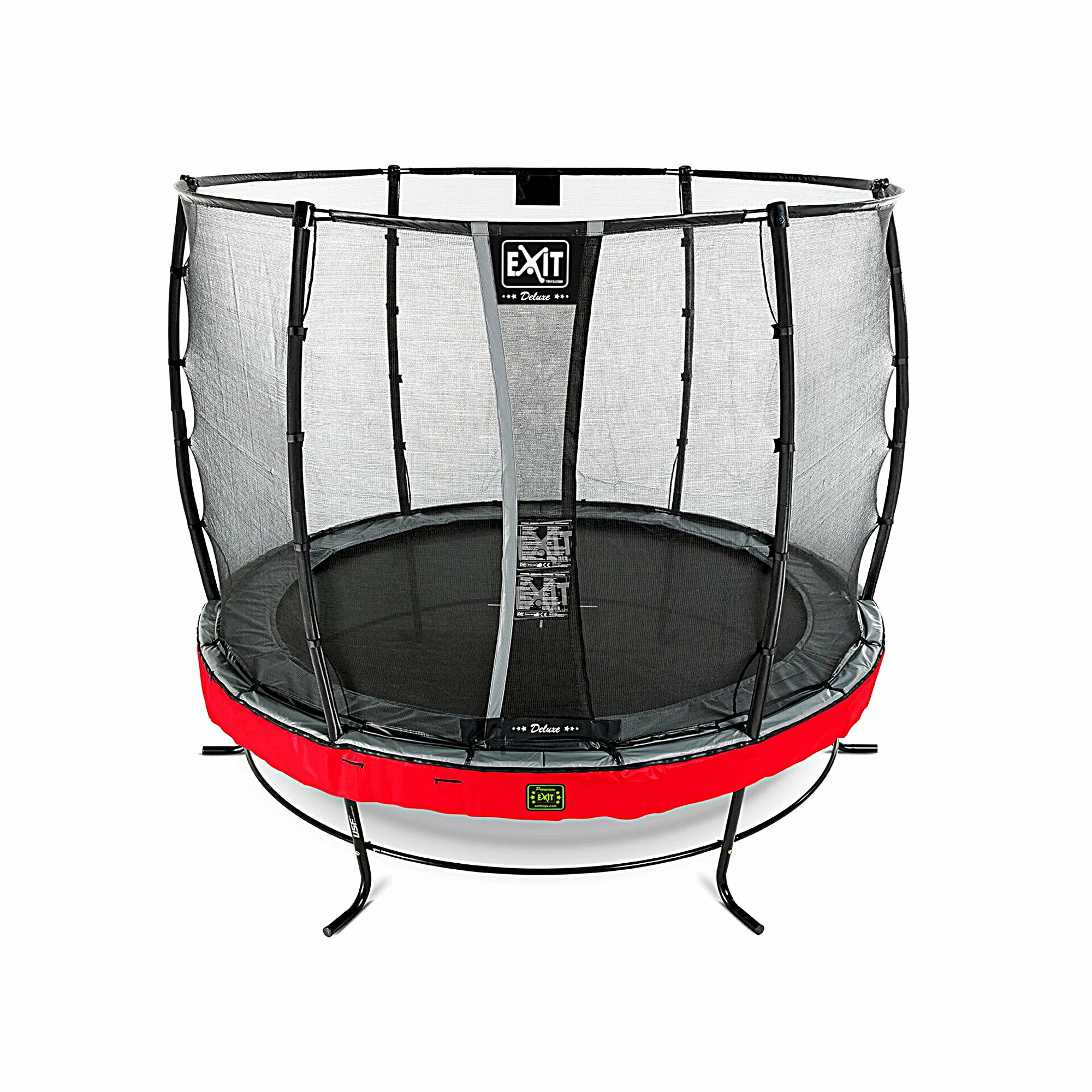 EXIT TOYS EXIT Elegant Premium Trampoline ø305cm Met Deluxe Veiligheidsnet - Rood 2 EXIT TOYS EXIT Elegant Premium Trampoline ø305cm Met Deluxe Veiligheidsnet - Rood - Afbeelding 2
