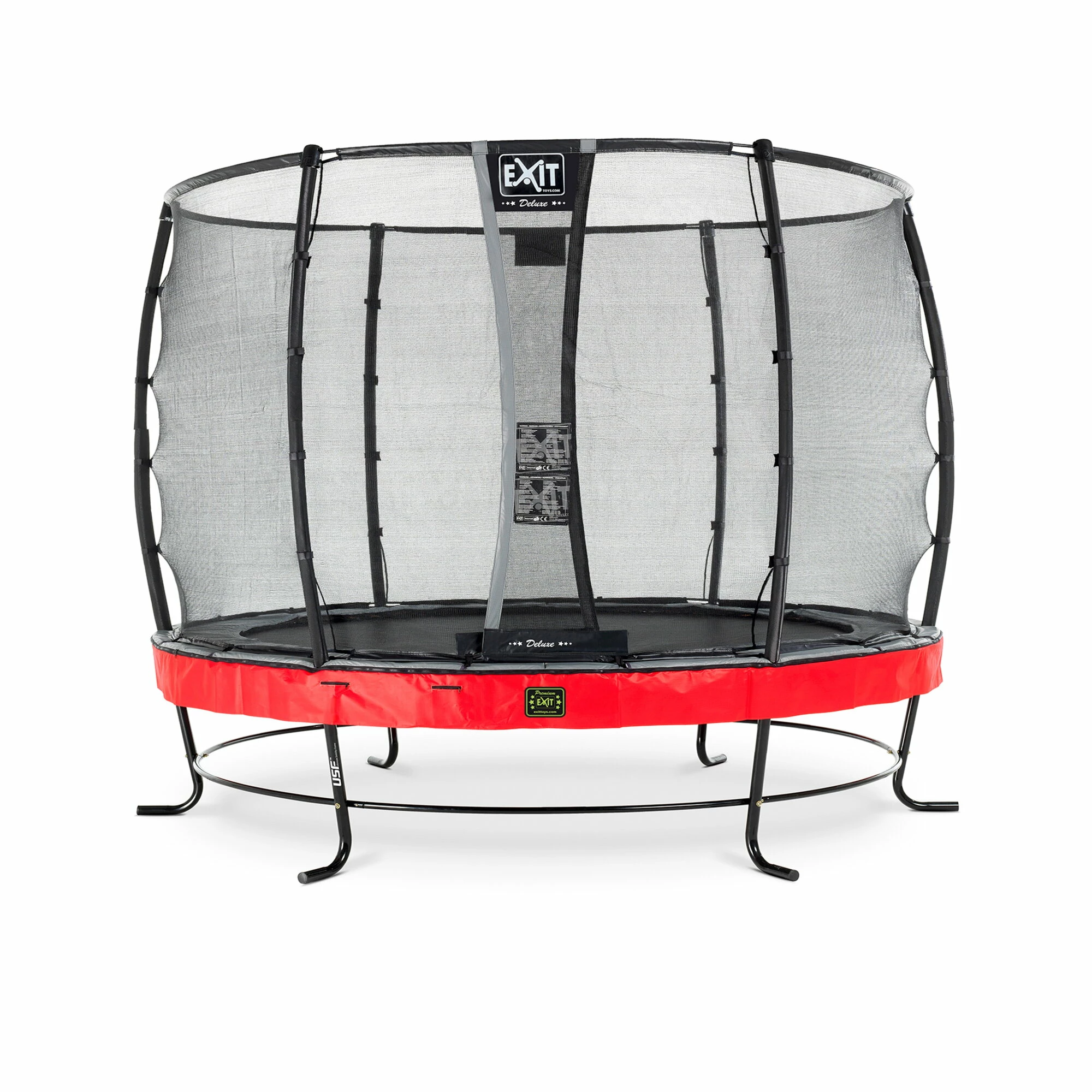 EXIT TOYS EXIT Elegant Premium Trampoline ø305cm Met Deluxe Veiligheidsnet - Rood 1 EXIT TOYS EXIT Elegant Premium Trampoline ø305cm Met Deluxe Veiligheidsnet - Rood