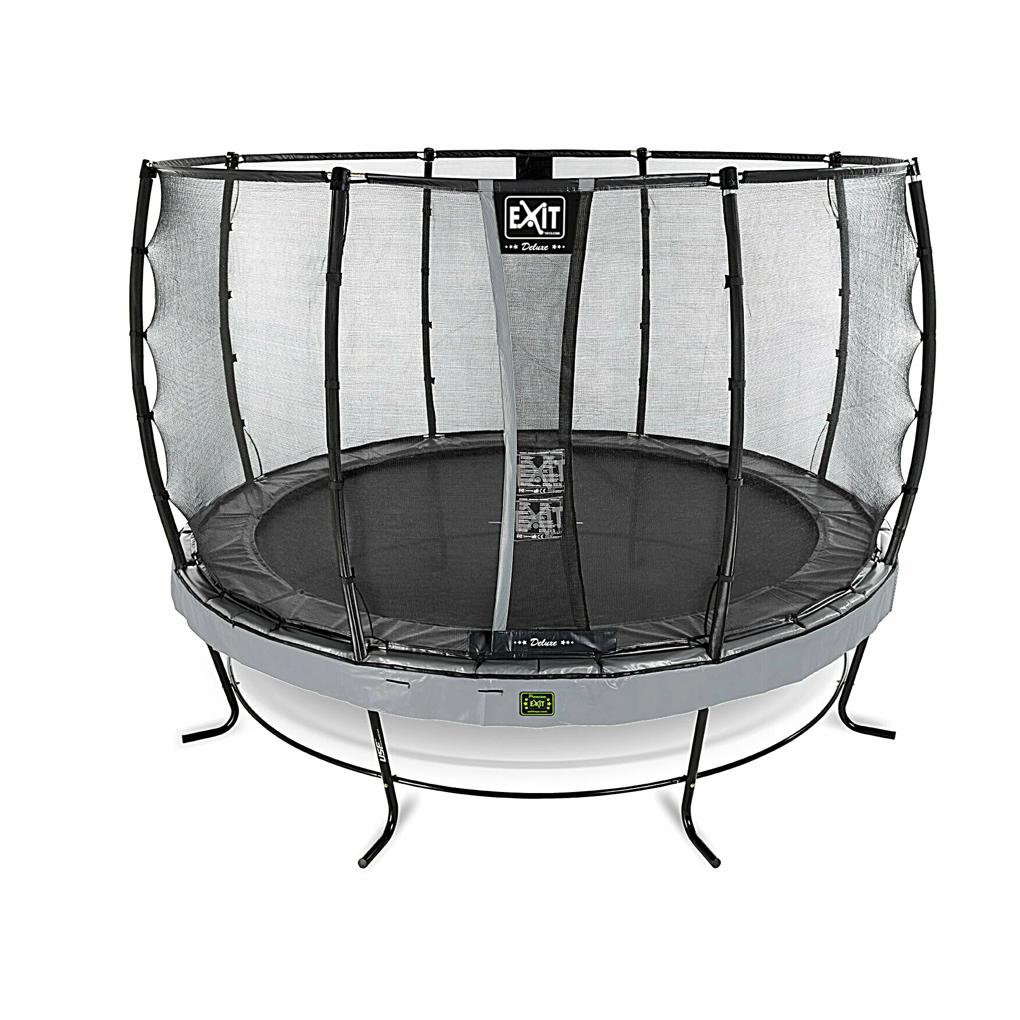 EXIT TOYS EXIT Elegant Premium Trampoline ø366cm Met Deluxe Veiligheidsnet - Grijs 2 EXIT TOYS EXIT Elegant Premium Trampoline ø366cm Met Deluxe Veiligheidsnet - Grijs - Afbeelding 2