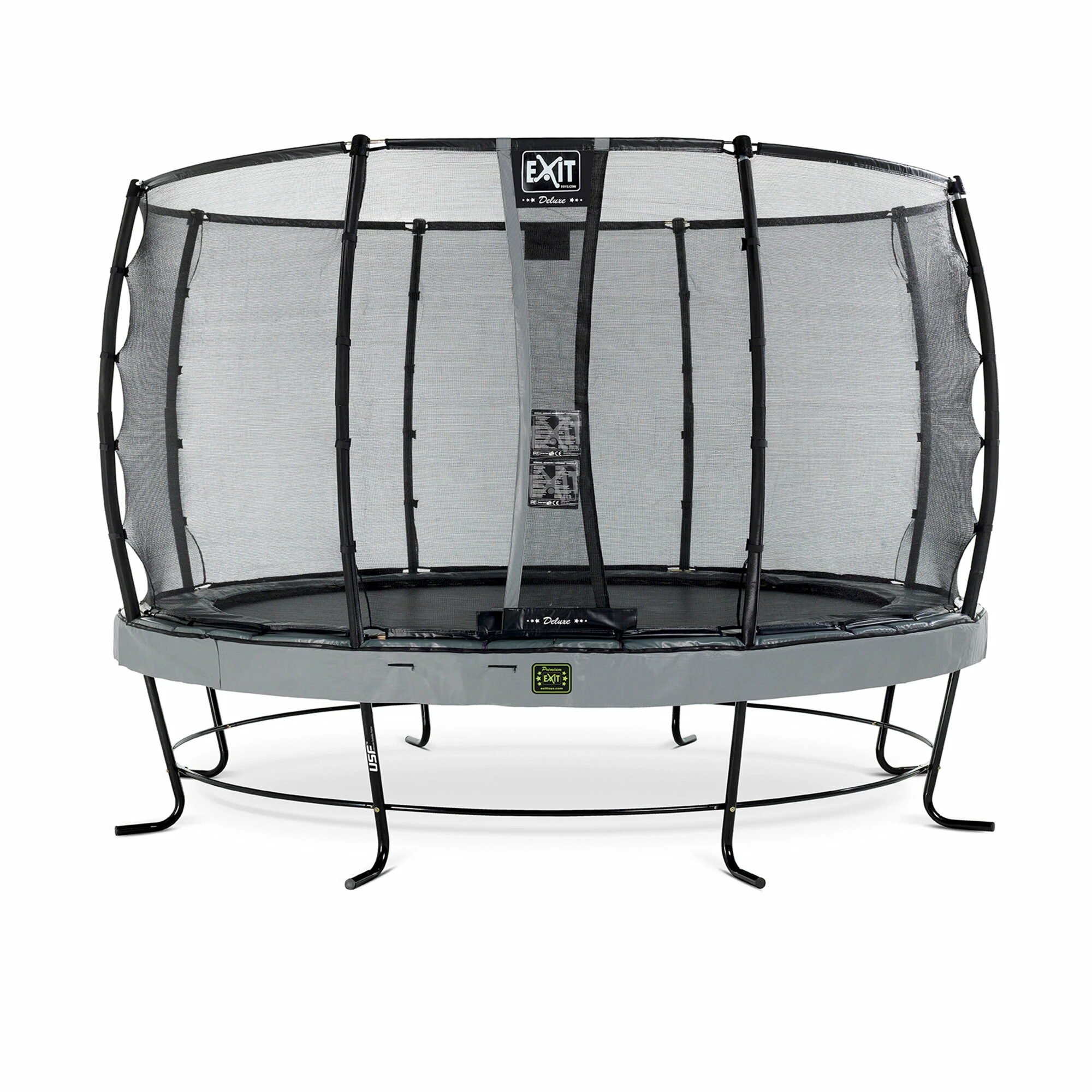 EXIT TOYS EXIT Elegant Premium Trampoline ø366cm Met Deluxe Veiligheidsnet - Grijs 1 EXIT TOYS EXIT Elegant Premium Trampoline ø366cm Met Deluxe Veiligheidsnet - Grijs