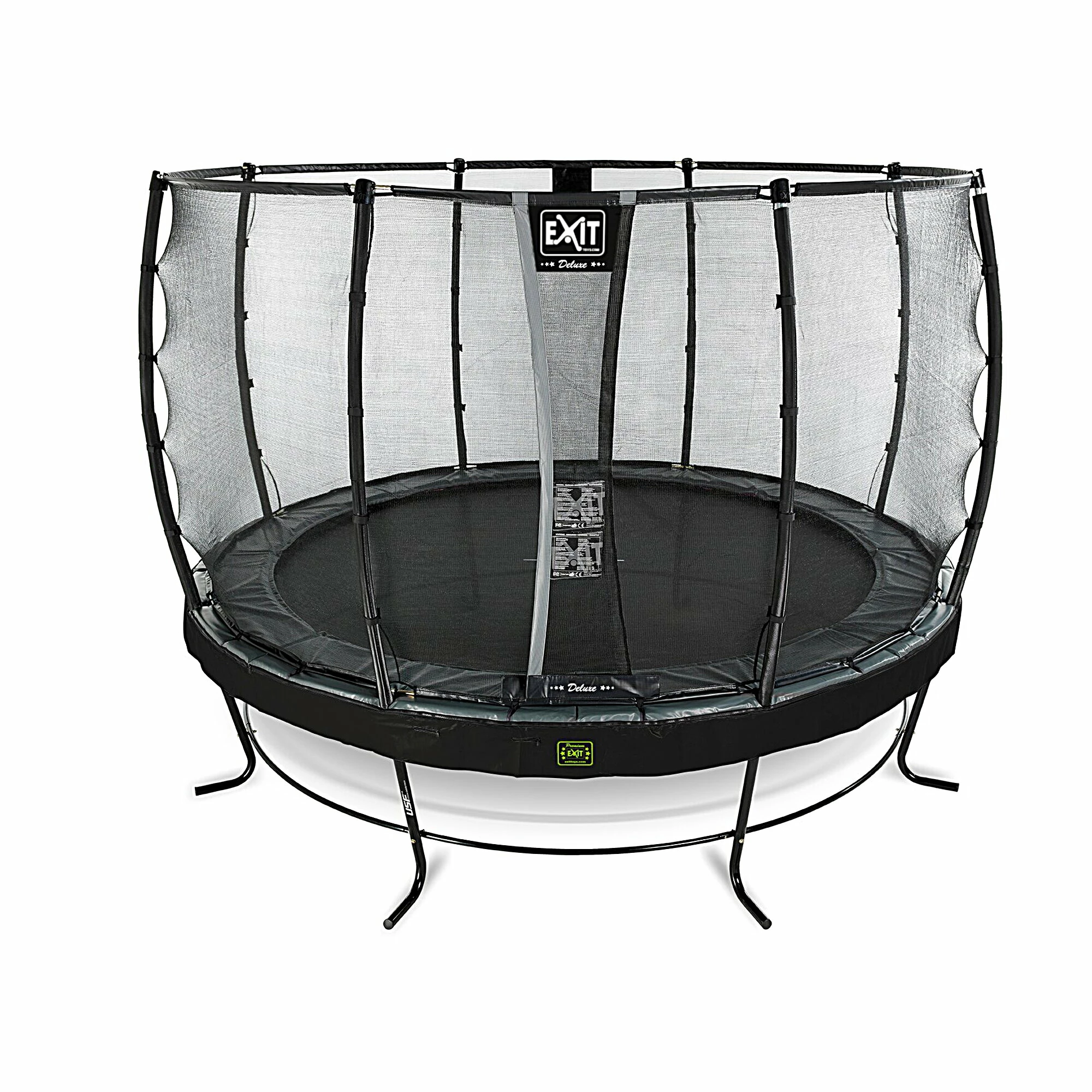 EXIT TOYS EXIT Elegant Premium Trampoline ø366cm Met Deluxe Veiligheidsnet - Zwart 2 EXIT TOYS EXIT Elegant Premium Trampoline ø366cm Met Deluxe Veiligheidsnet - Zwart - Afbeelding 2