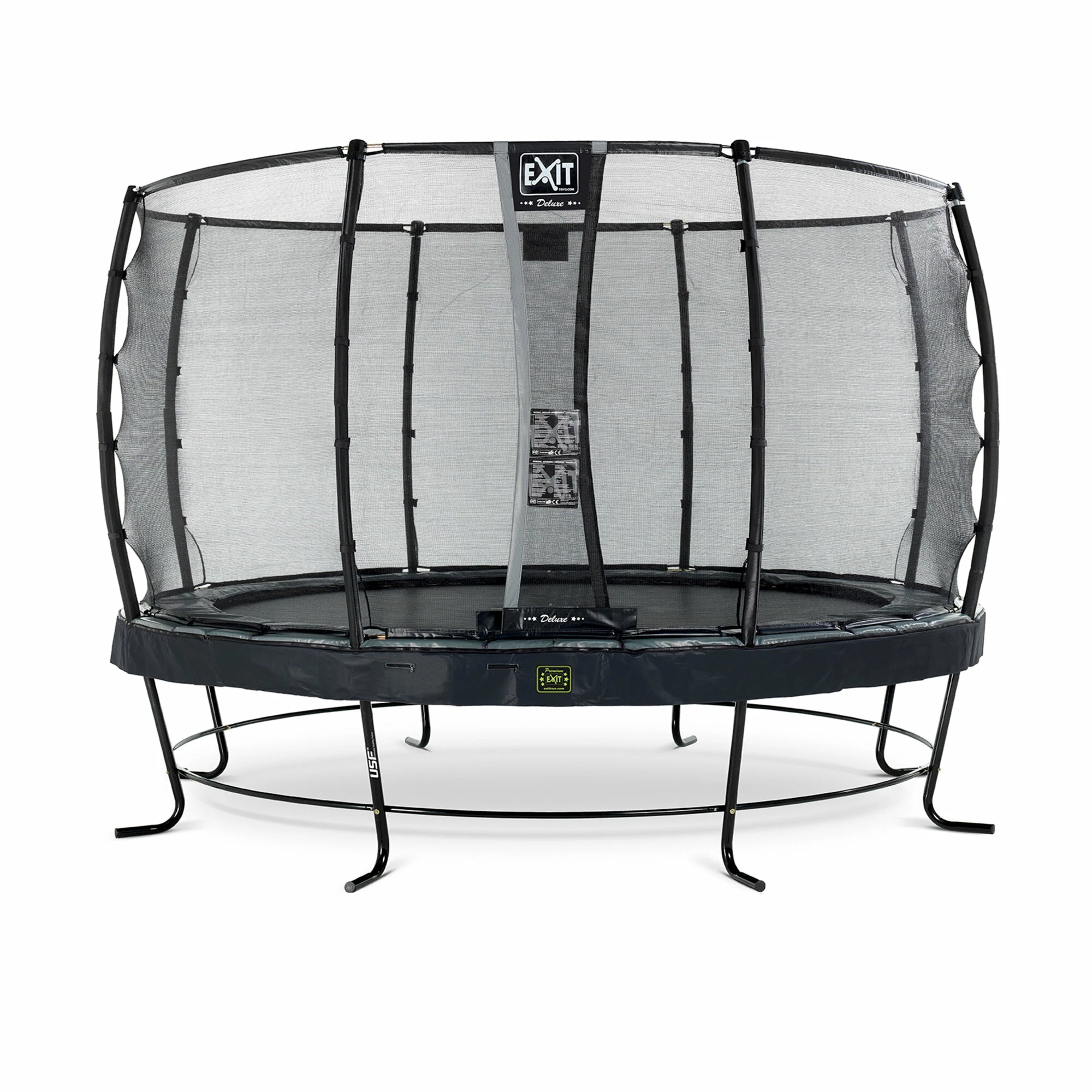 EXIT TOYS EXIT Elegant Premium Trampoline ø366cm Met Deluxe Veiligheidsnet - Zwart 1 EXIT TOYS EXIT Elegant Premium Trampoline ø366cm Met Deluxe Veiligheidsnet - Zwart