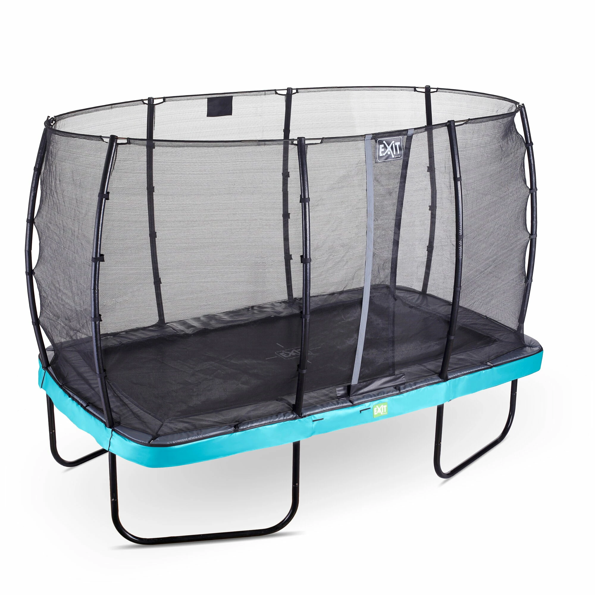 EXIT TOYS EXIT Elegant Trampoline 214x366cm Met Economy Veiligheidsnet - Blauw 2 EXIT TOYS EXIT Elegant Trampoline 214x366cm Met Economy Veiligheidsnet - Blauw - Afbeelding 2