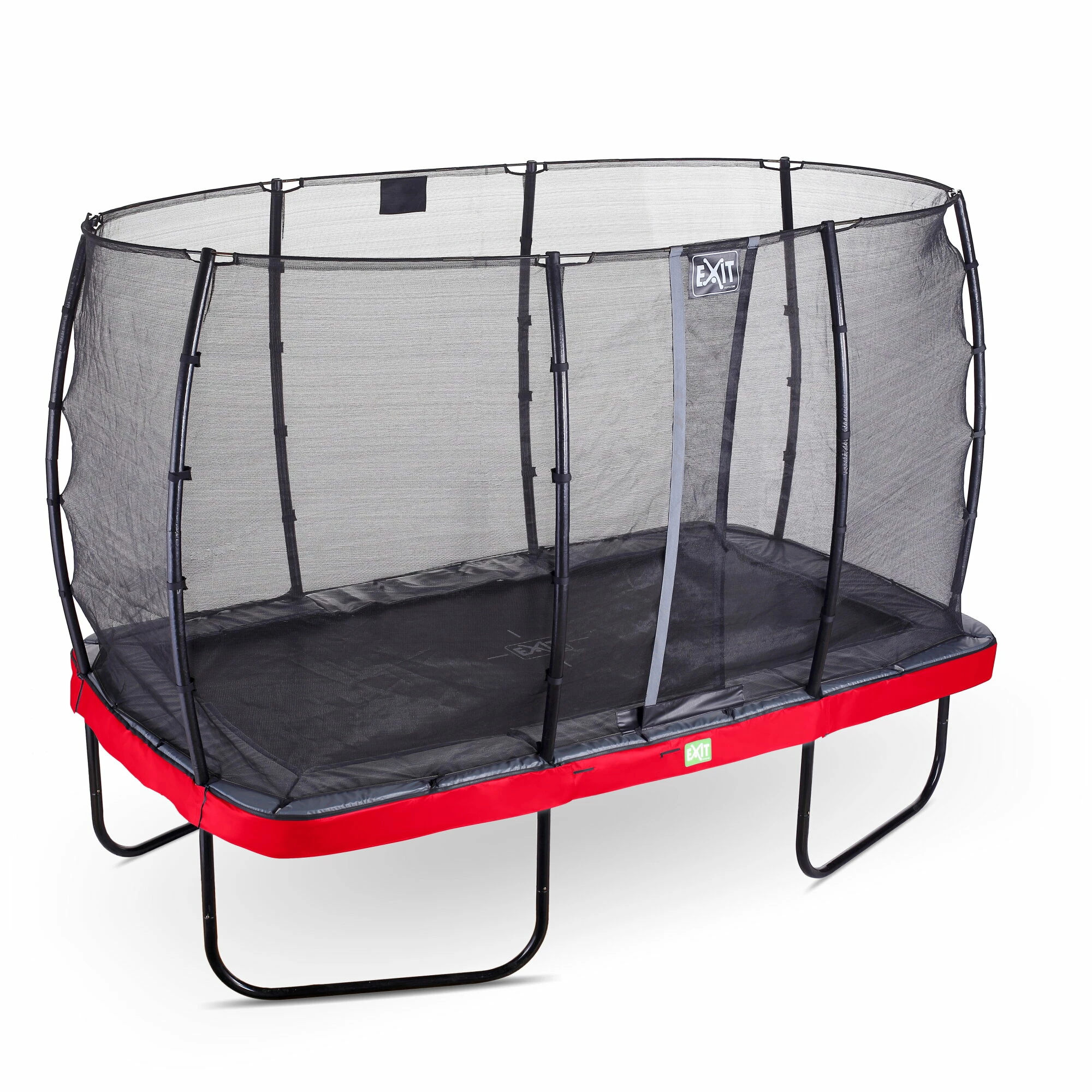 EXIT TOYS EXIT Elegant Trampoline 244x427cm Met Economy Veiligheidsnet - Rood 2 EXIT TOYS EXIT Elegant Trampoline 244x427cm Met Economy Veiligheidsnet - Rood - Afbeelding 2
