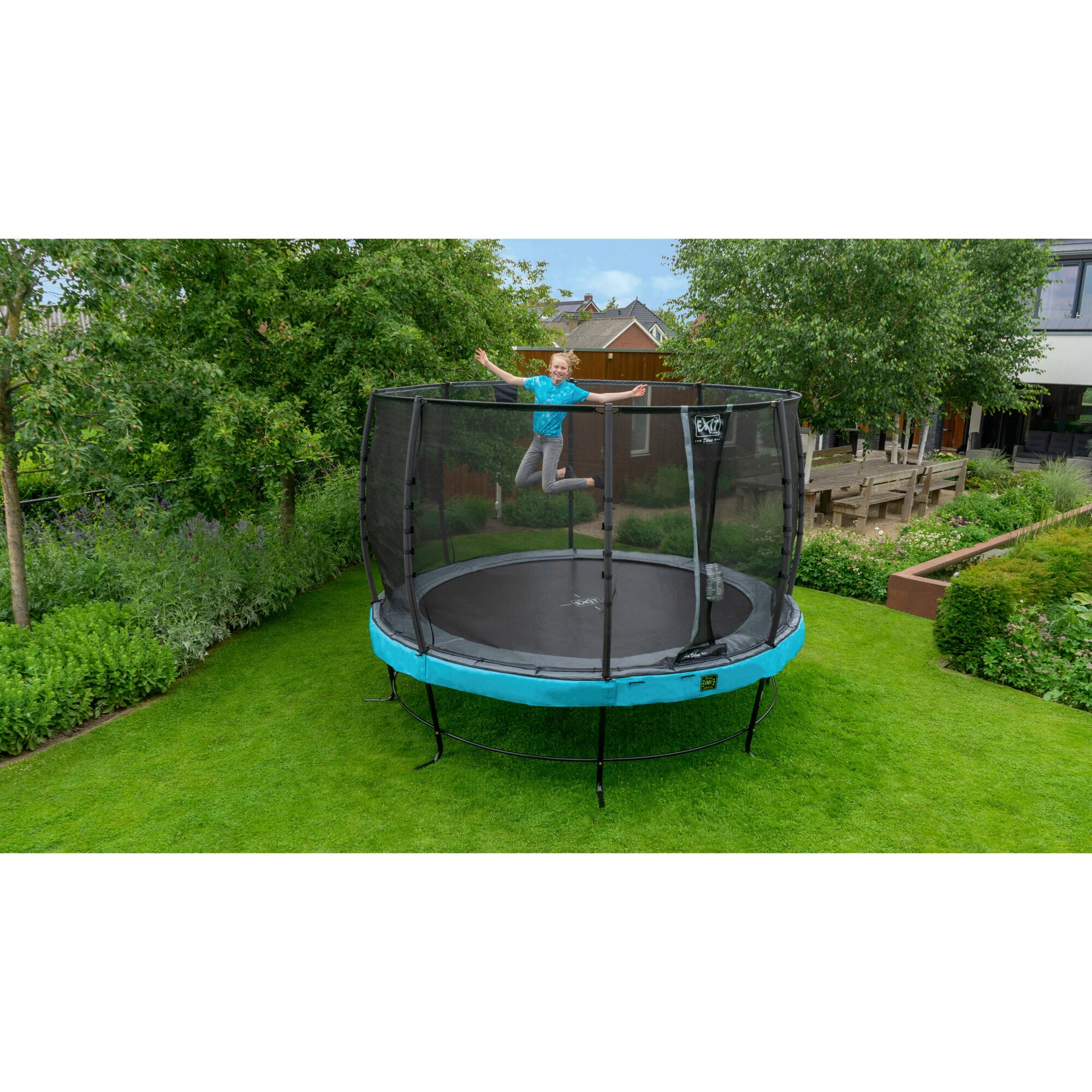EXIT TOYS EXIT Elegant Trampoline ø427cm Met Economy Veiligheidsnet - Blauw 12 EXIT TOYS EXIT Elegant Trampoline ø427cm Met Economy Veiligheidsnet - Blauw - Afbeelding 12