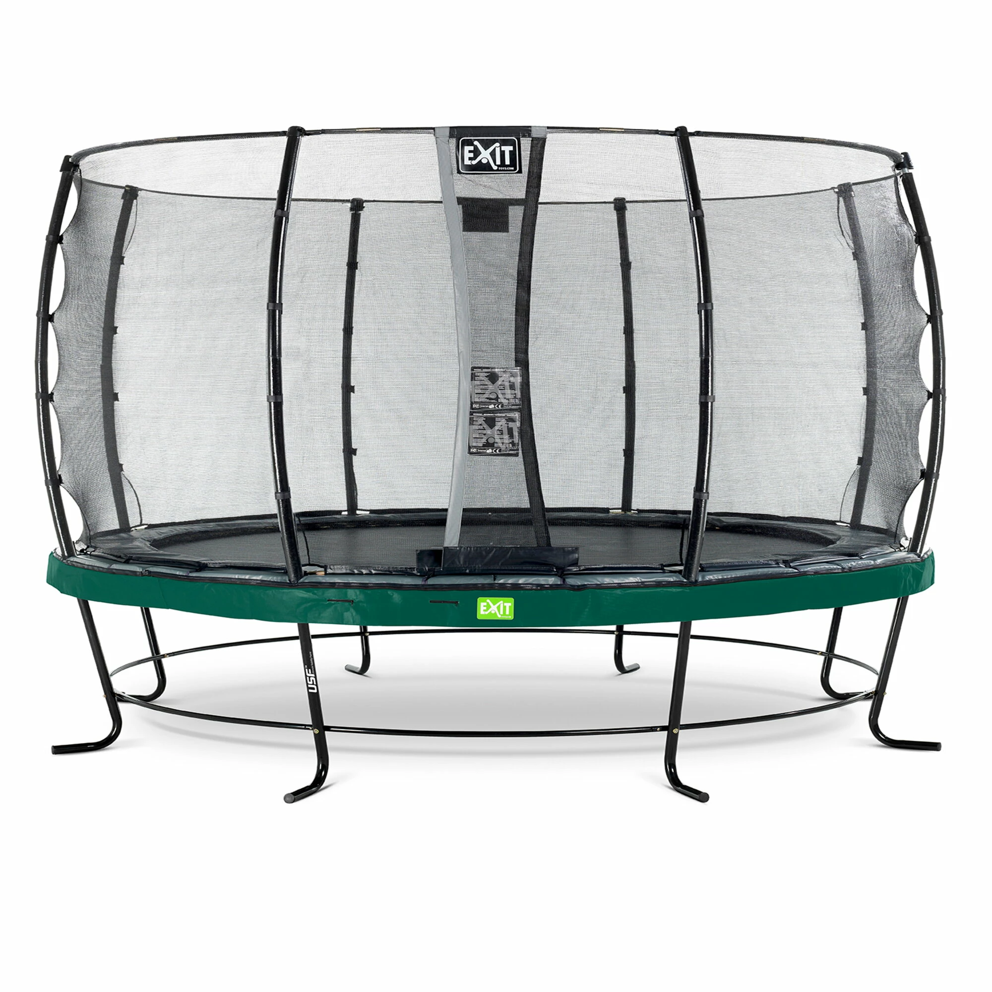 EXIT TOYS EXIT Elegant Trampoline ø427cm Met Economy Veiligheidsnet - Groen 1 EXIT TOYS EXIT Elegant Trampoline ø427cm Met Economy Veiligheidsnet - Groen
