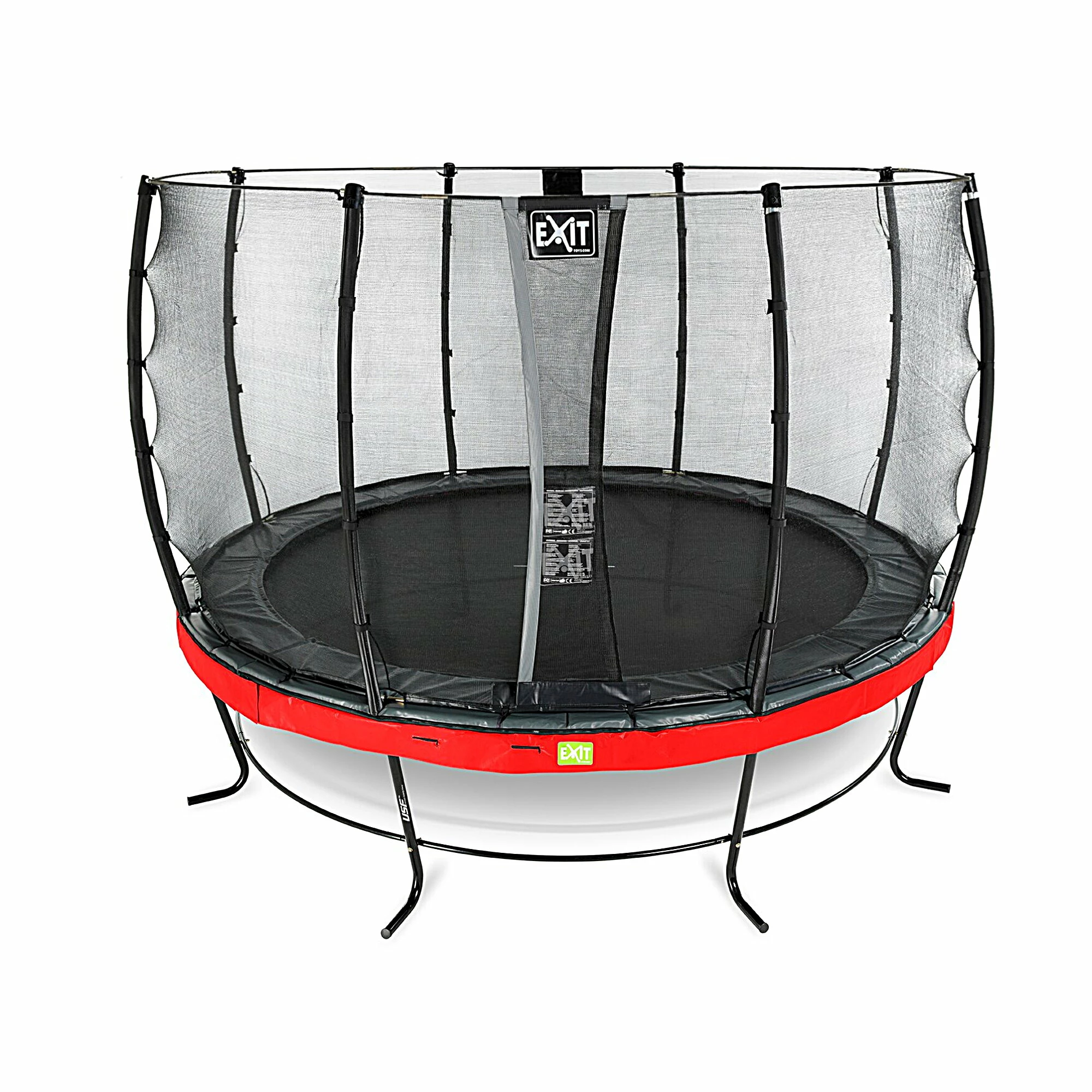EXIT TOYS EXIT Elegant Trampoline ø427cm Met Economy Veiligheidsnet - Rood 2 EXIT TOYS EXIT Elegant Trampoline ø427cm Met Economy Veiligheidsnet - Rood - Afbeelding 2