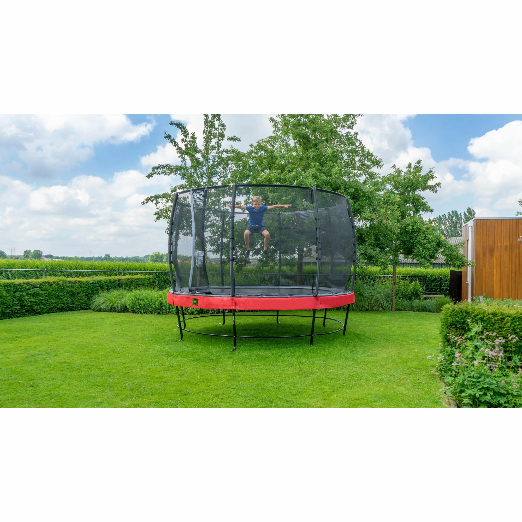 EXIT TOYS EXIT Elegant Trampoline ø427cm Met Economy Veiligheidsnet - Rood 12 EXIT TOYS EXIT Elegant Trampoline ø427cm Met Economy Veiligheidsnet - Rood - Afbeelding 12