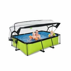 EXIT TOYS EXIT Lime Zwembad 220x150x65cm Met Filterpomp En Overkapping - Groen -NL Zwembad Verkoop exit lime zwembad 220x150x65cm met filterpomp en overkapping groen 7
